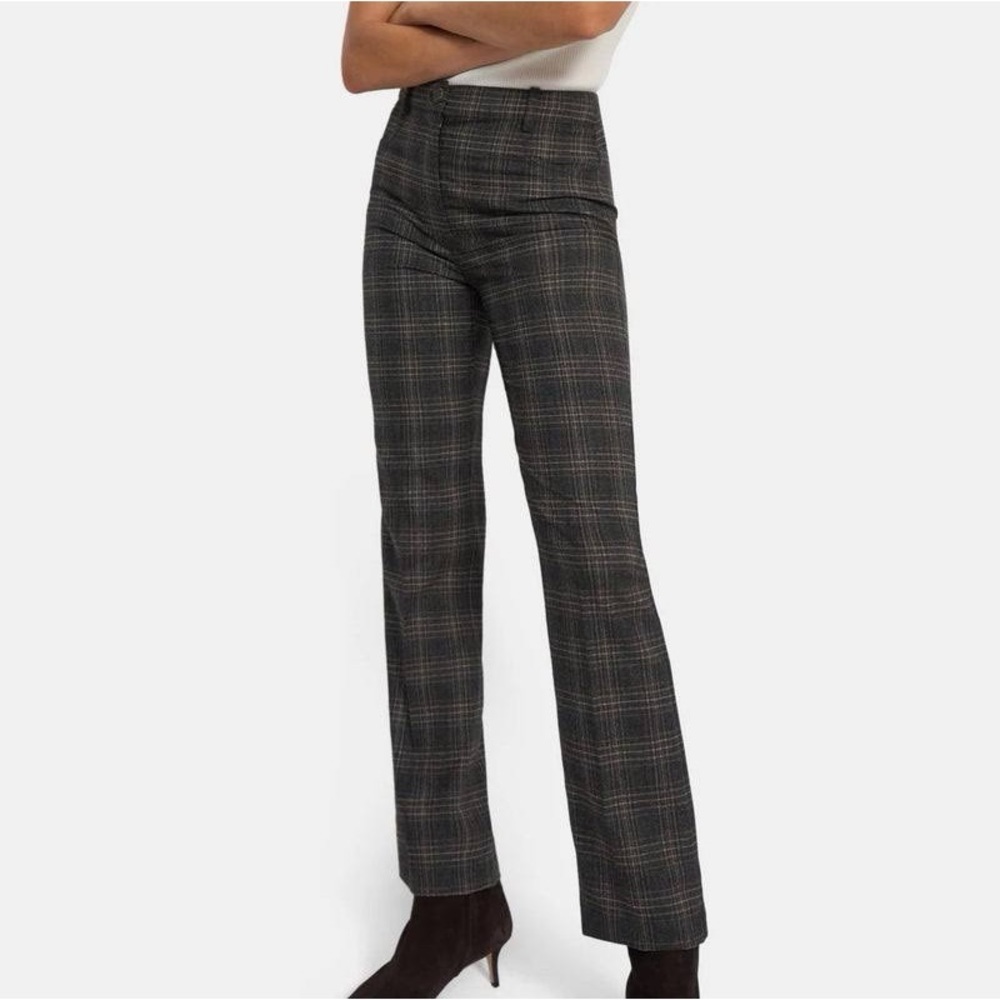 Theory Straight Wool Jean in Autumn Plaid — Size 12